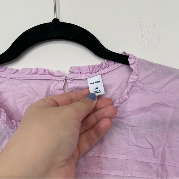 Old Navy Ruffle Sleeveless Light Purple Blouse Top Women’s Plus Size XXL - Picture 3 of 4